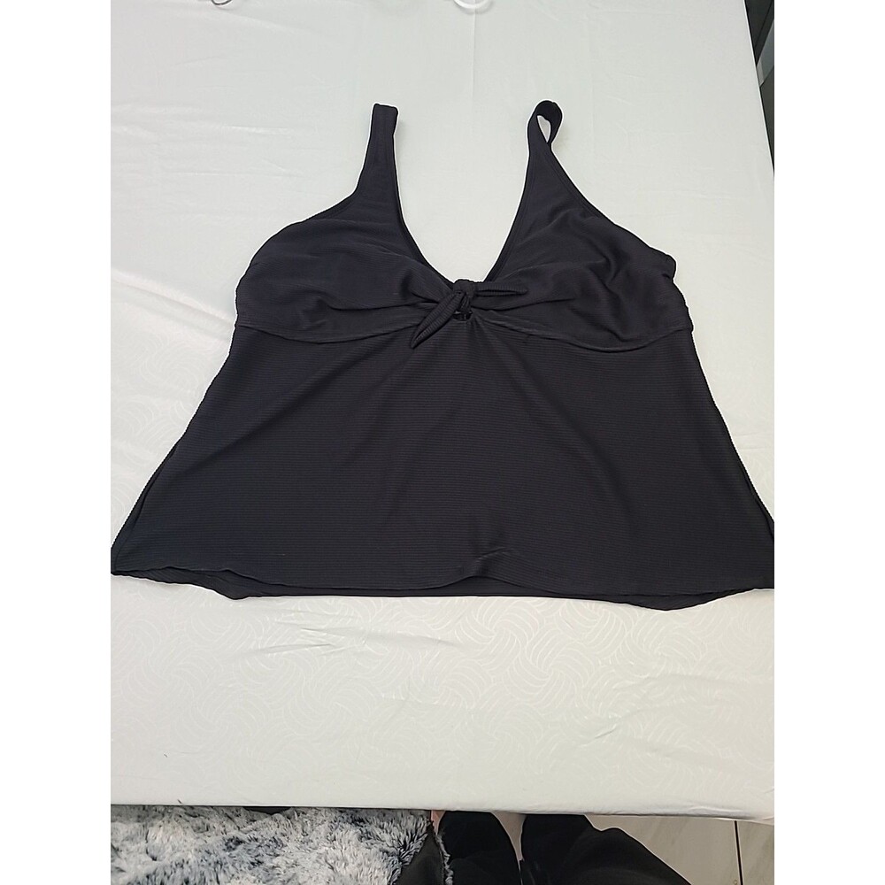 True Craft  Tankini Swim Top Women's Plus 3X Black